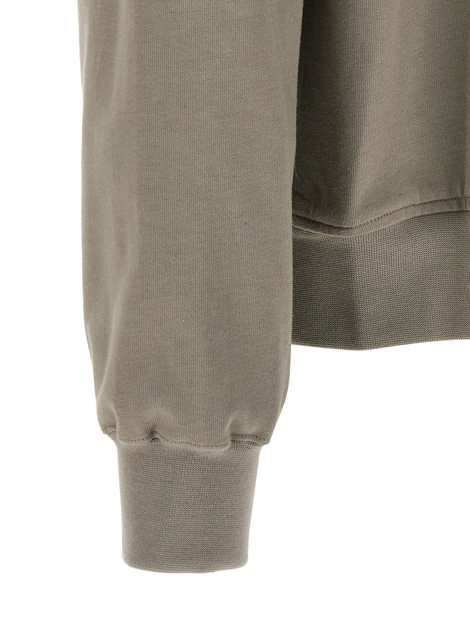Gray Cotton Windbreaker Sweatshirt