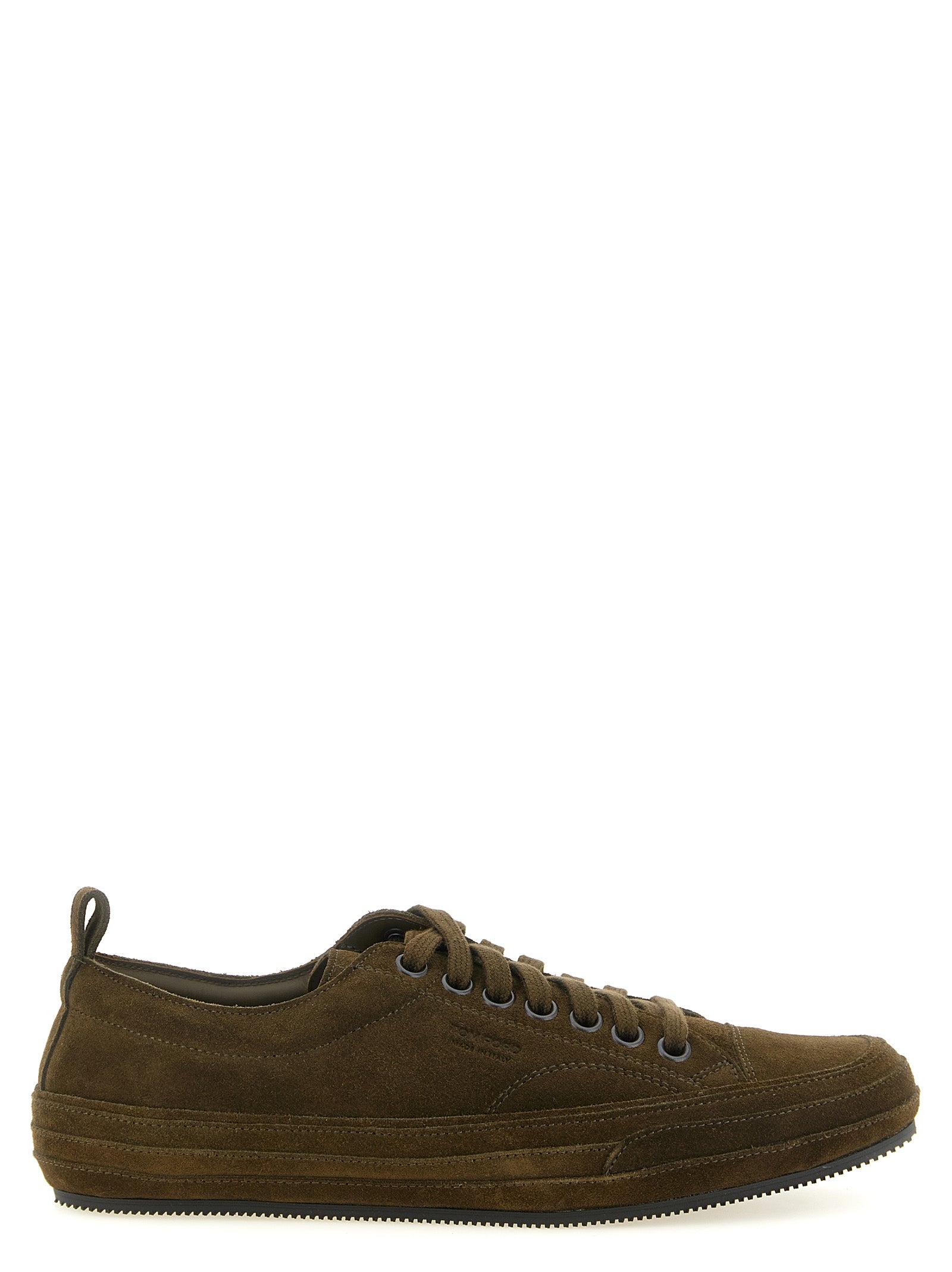 Olive Green Leather Archer Sneakers