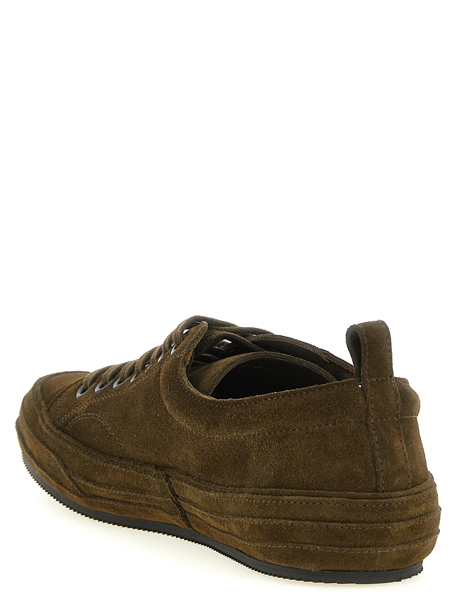Olive Green Leather Archer Sneakers