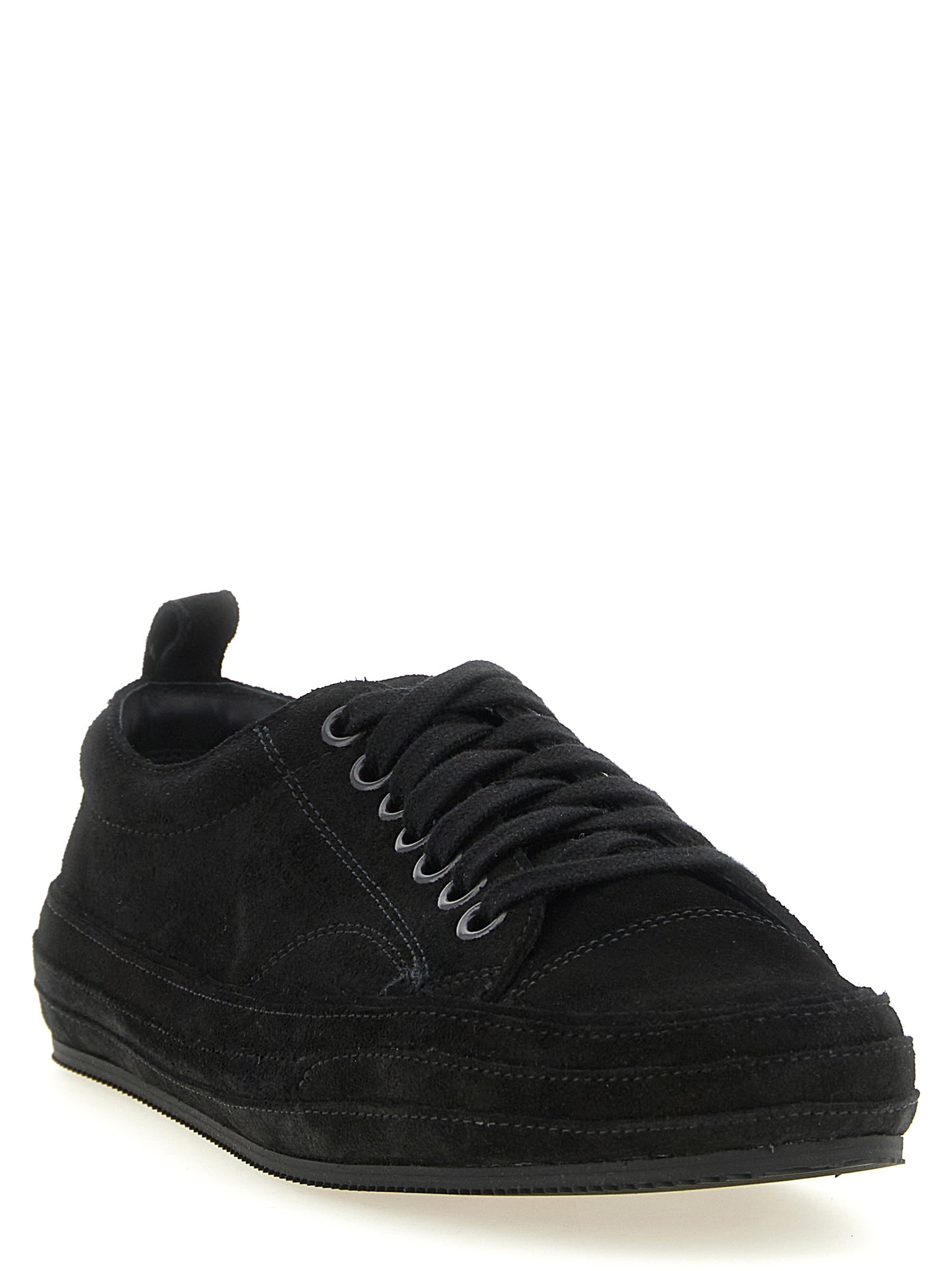 Black Leather Archer Sneakers