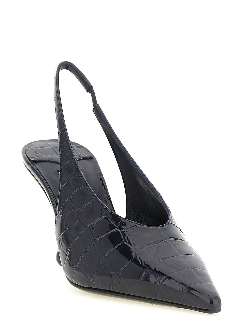 Blue Patent Leather Isa Slingbacks