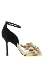 Multicolor Tencel Coko Stiletto Heel Sandals