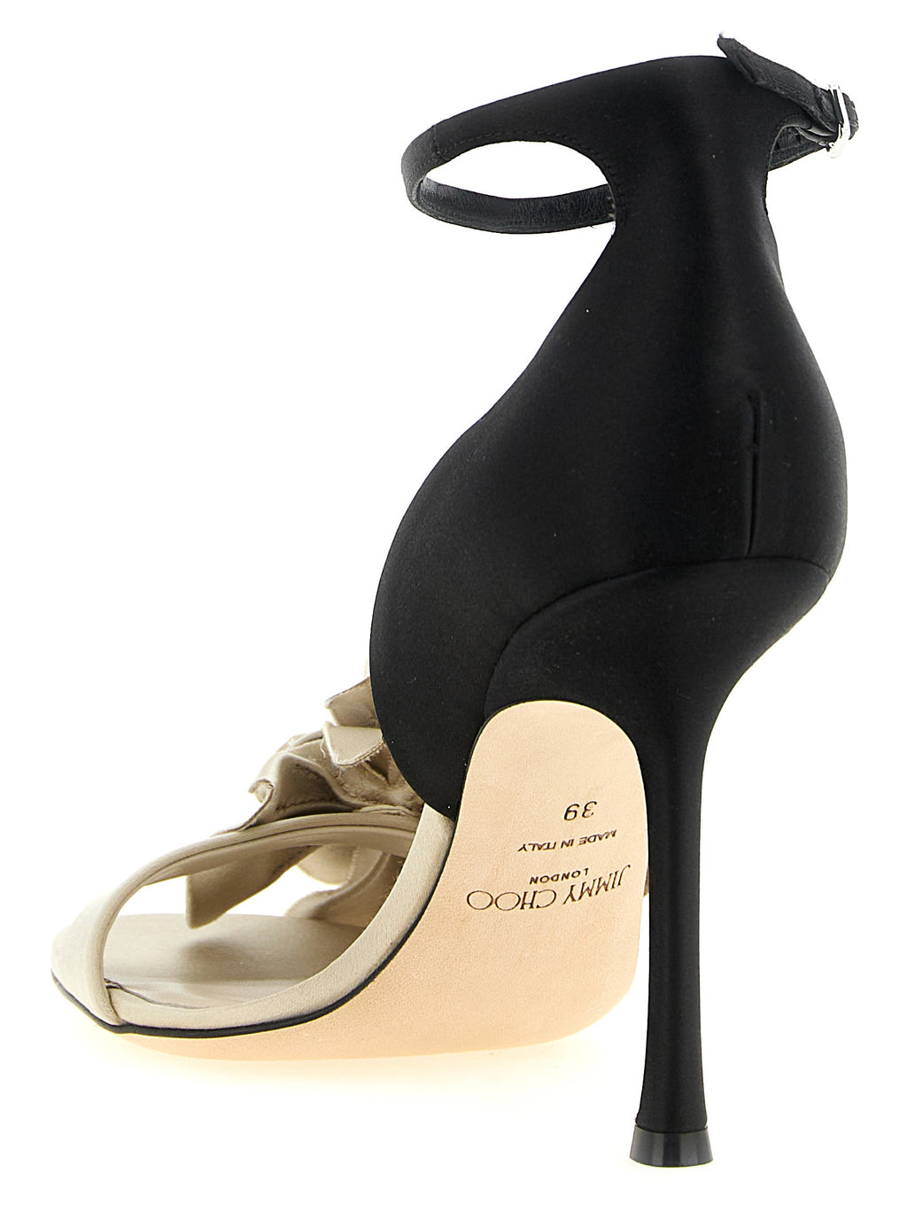Multicolor Tencel Coko Stiletto Heel Sandals
