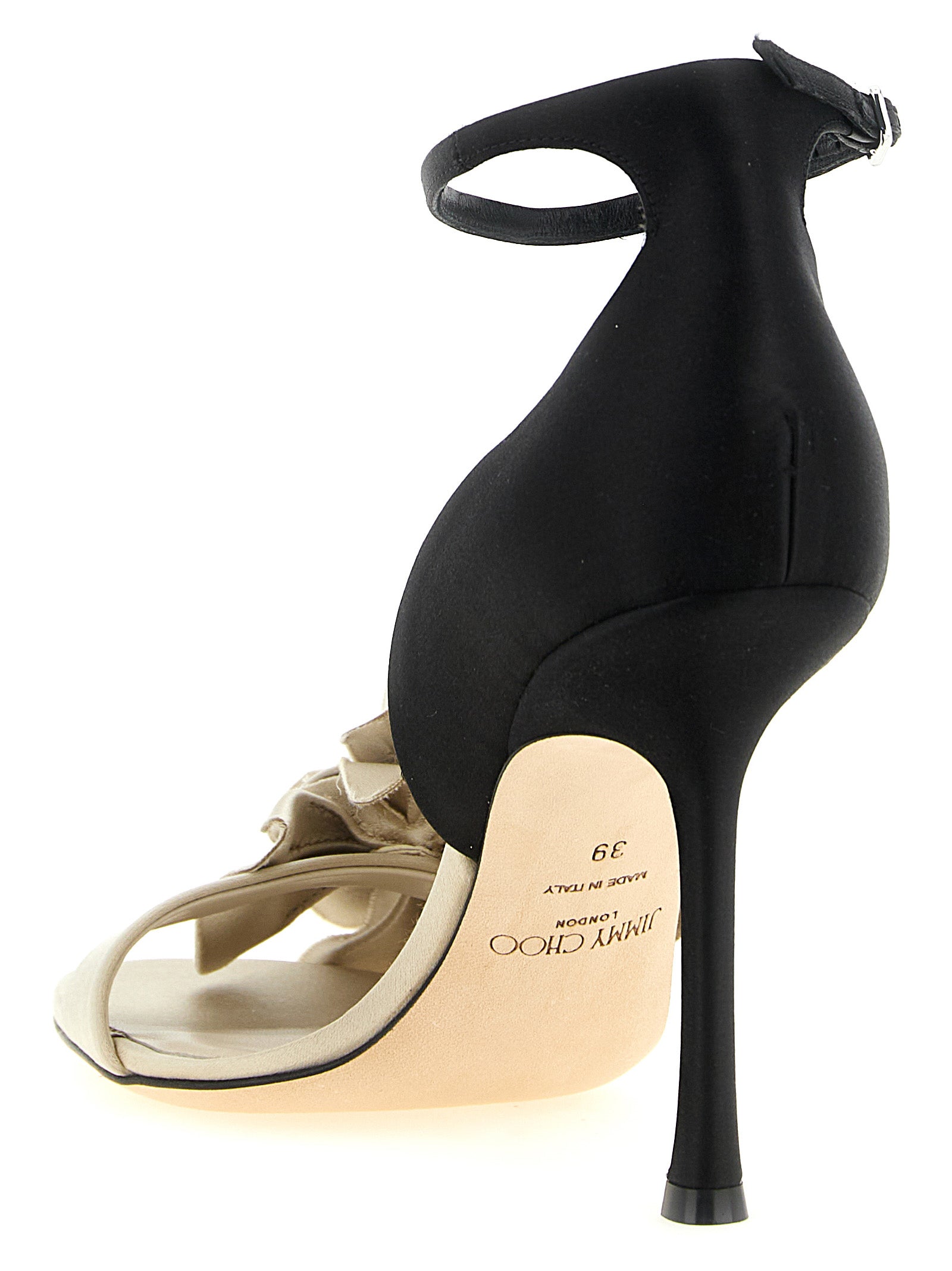 Multicolor Tencel Coko Stiletto Heel Sandals