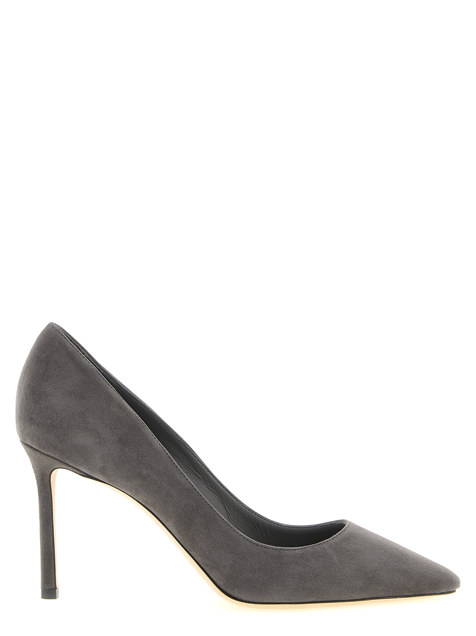 Storm Gray Suede Romy Pumps