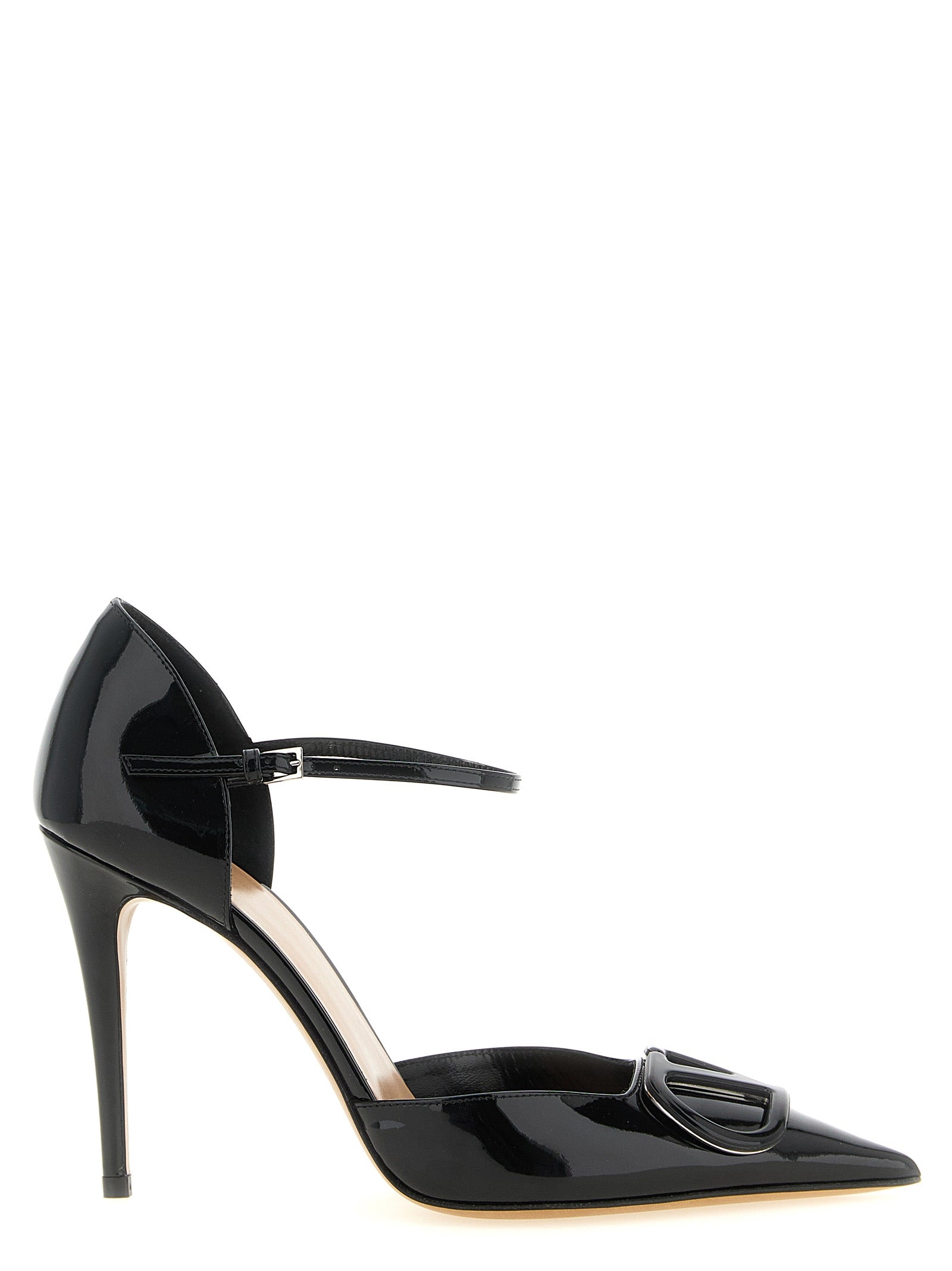 Black Calfskin D’Orsay Pumps