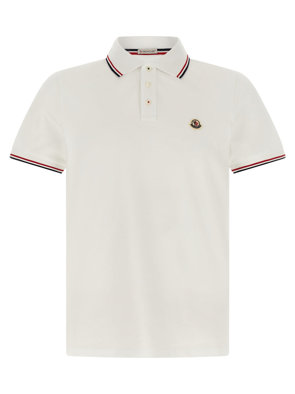 White Cotton Piqué Polo