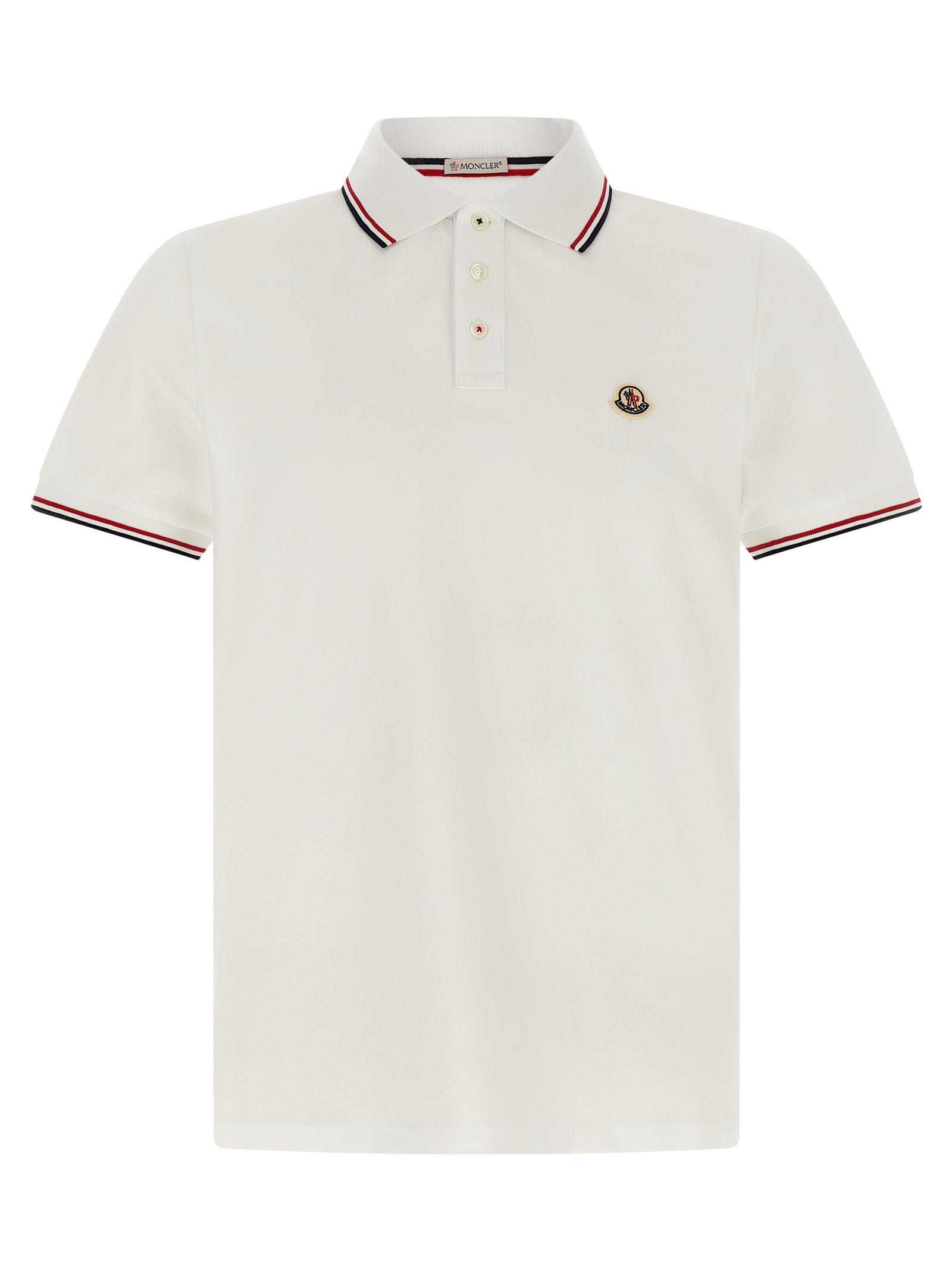 White Cotton Piqué Polo