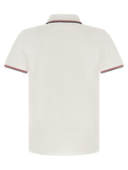 White Cotton Piqué Polo