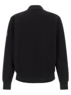 Black Cotton Bomber Sweatshirt
