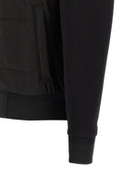 Black Cotton Bomber Sweatshirt