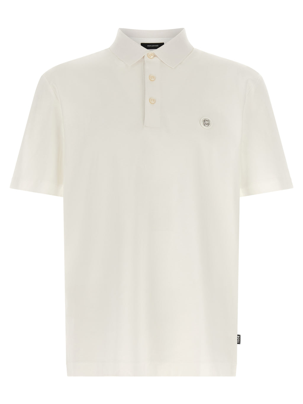 Cream White Mercerized Cotton Polo