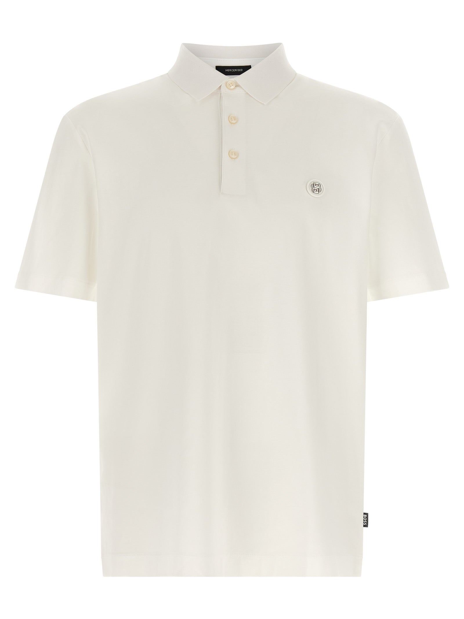 Cream White Mercerized Cotton Polo