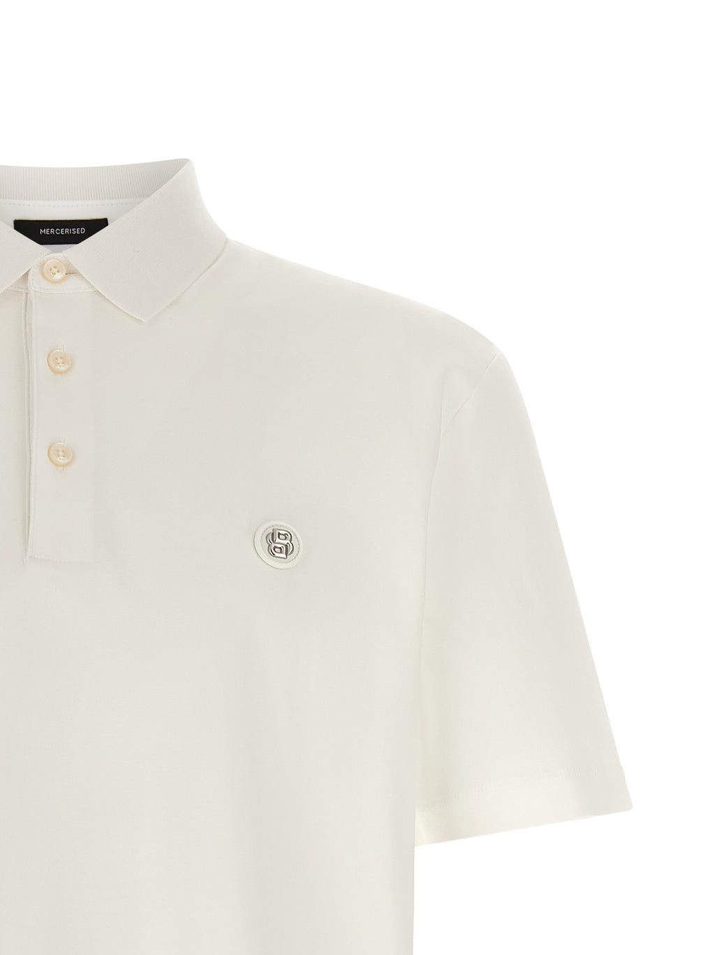 Cream White Mercerized Cotton Polo