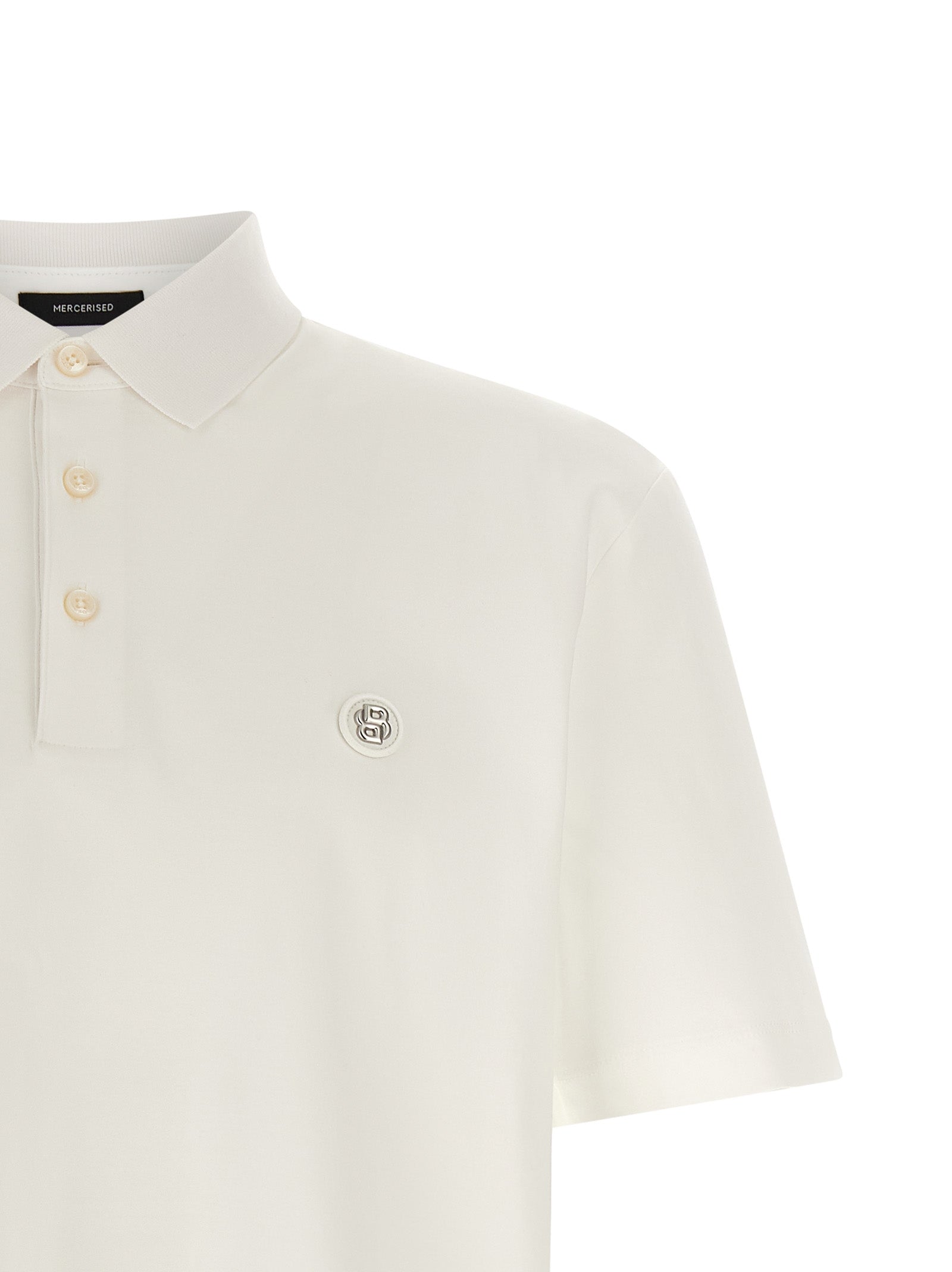 Cream White Mercerized Cotton Polo