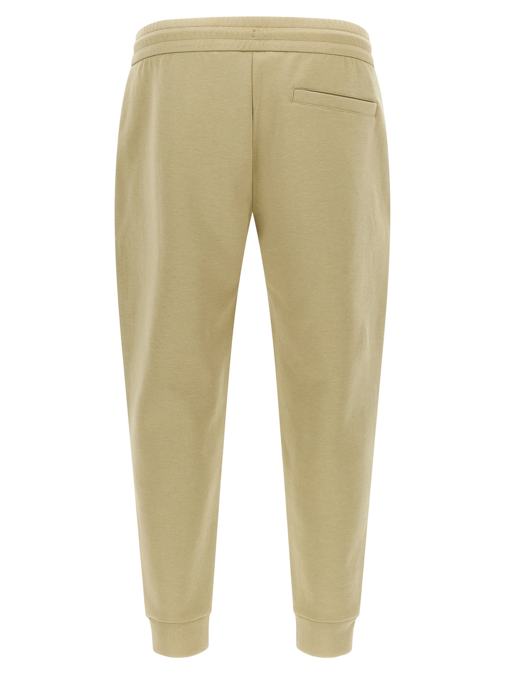 Beige Stretch Cotton Joggers