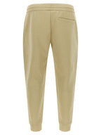 Beige Stretch Cotton Joggers