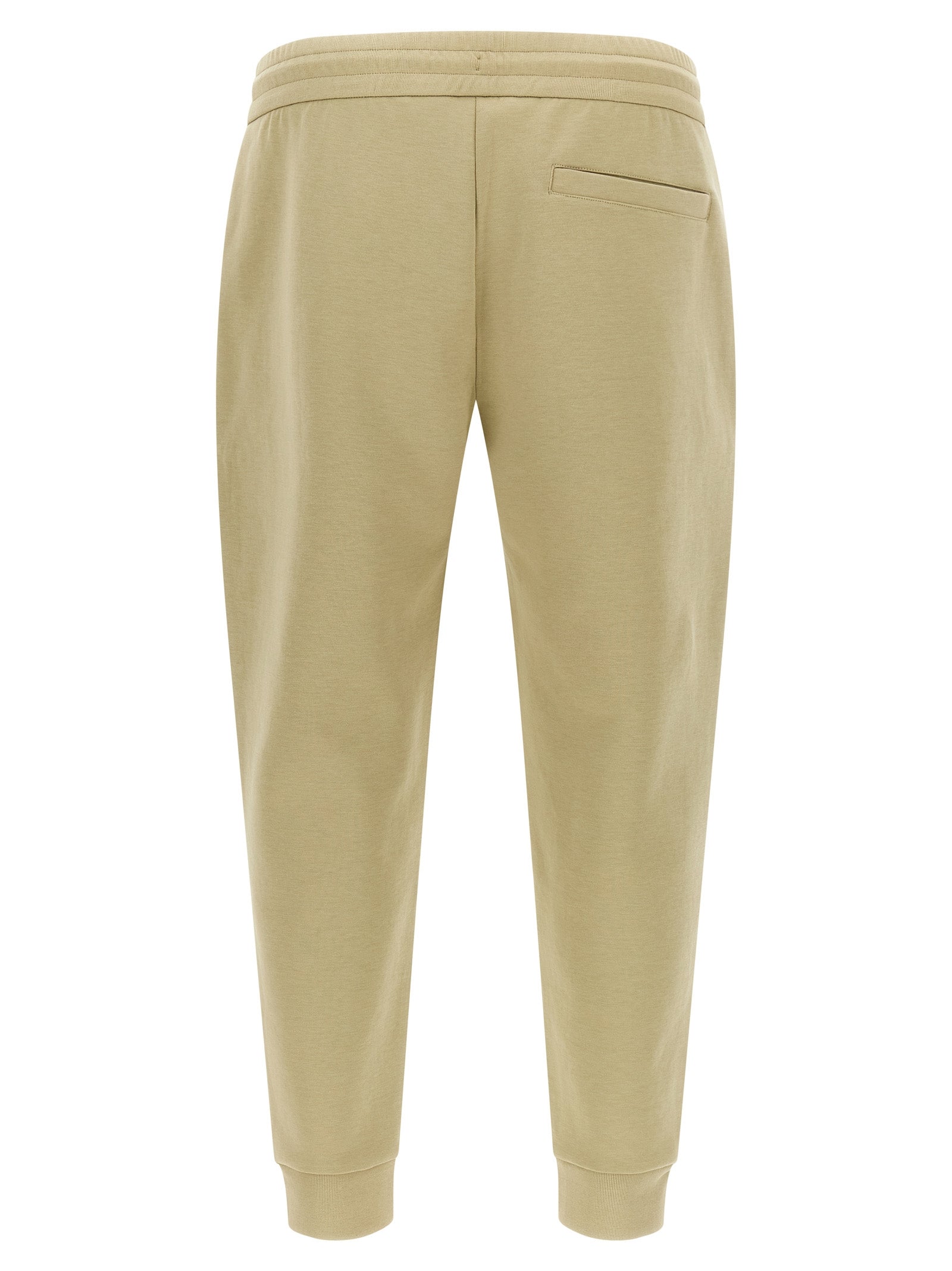 Beige Stretch Cotton Joggers