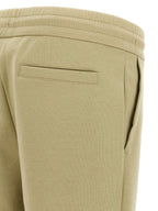 Beige Stretch Cotton Joggers