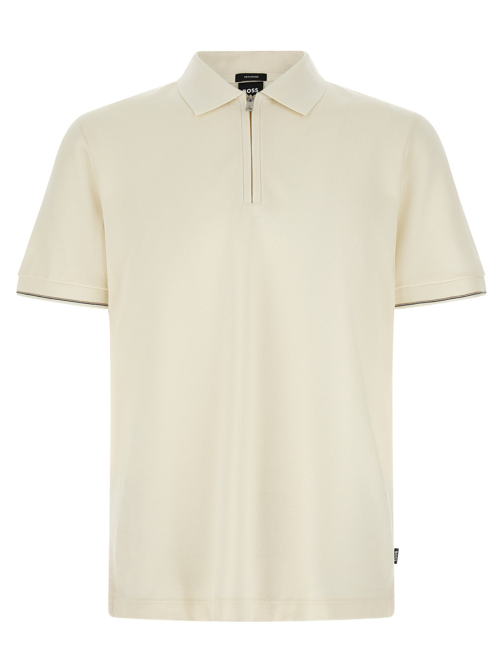 Beige Cotton Polo Shirt