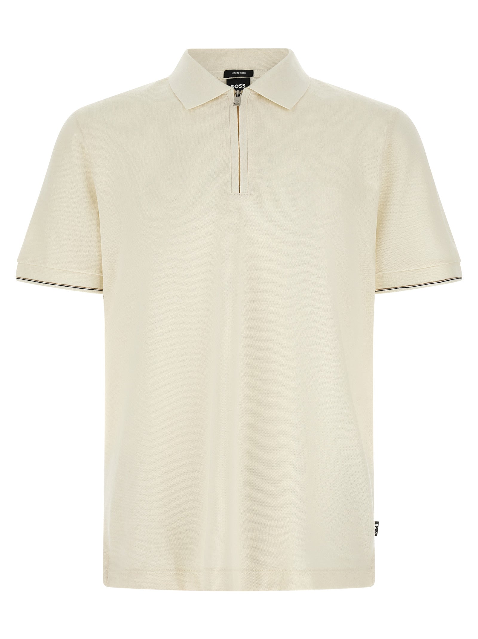 Beige Cotton Polo Shirt
