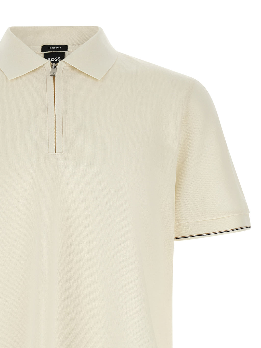 Beige Cotton Polo Shirt