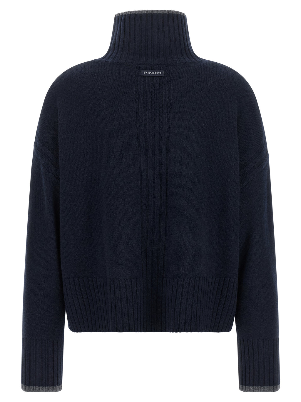 Navy Blue Wool Cashmere Cardigan