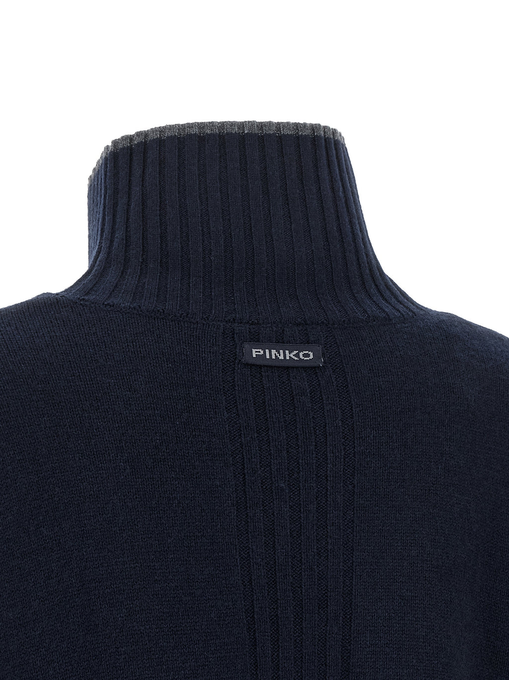 Navy Blue Wool Cashmere Cardigan