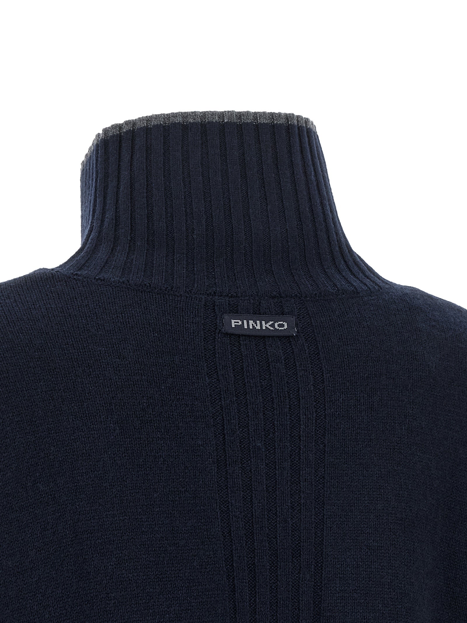 Navy Blue Wool Cashmere Cardigan