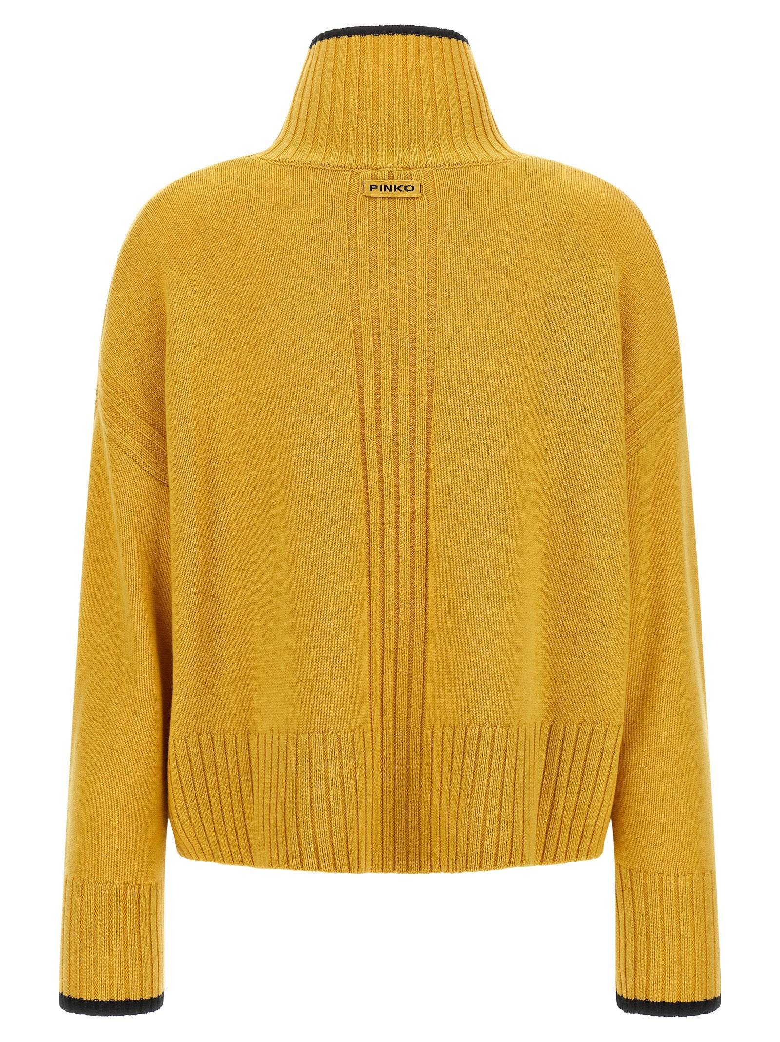 Mustard & Black Wool Cardigan
