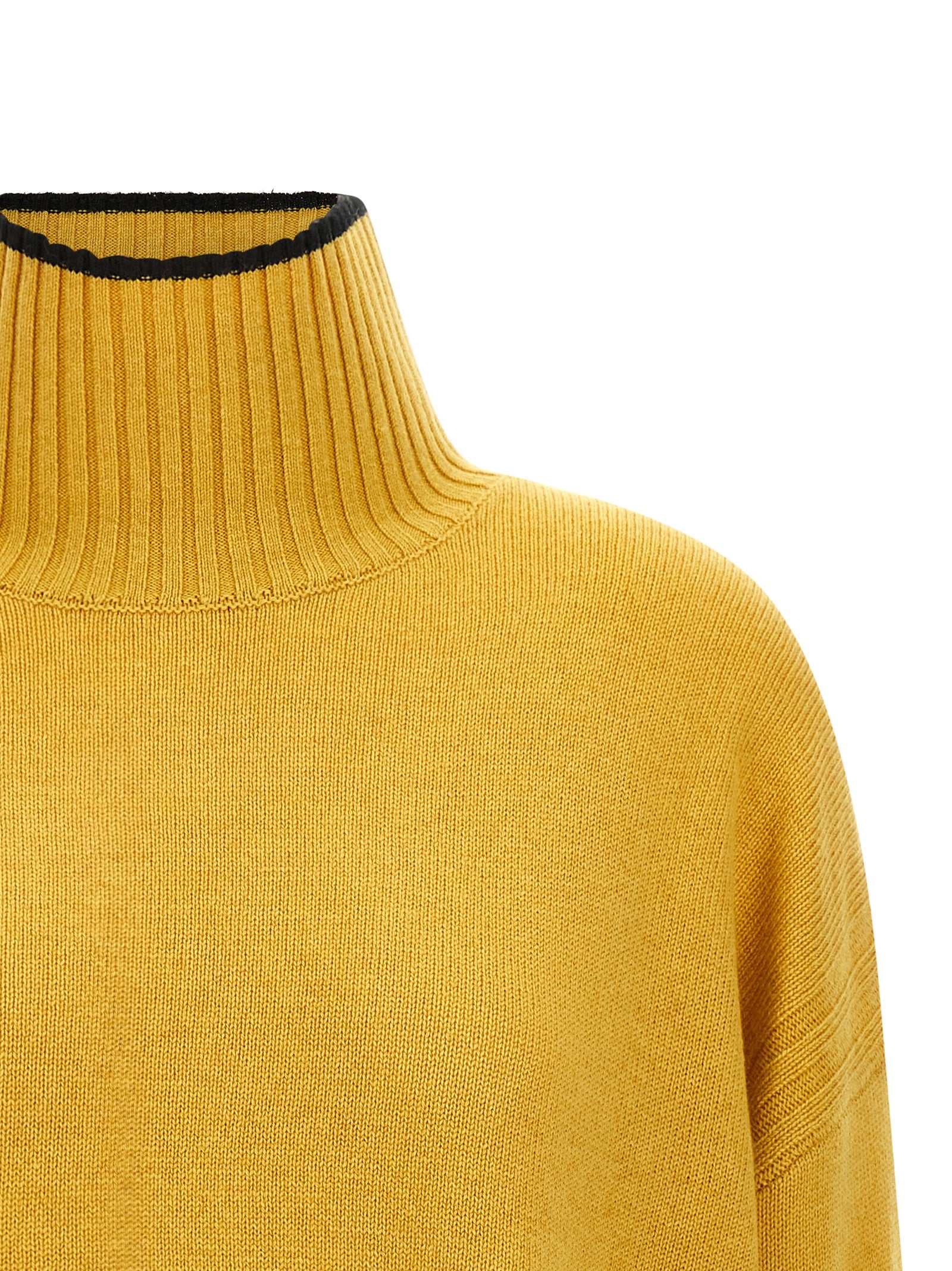 Mustard & Black Wool Cardigan