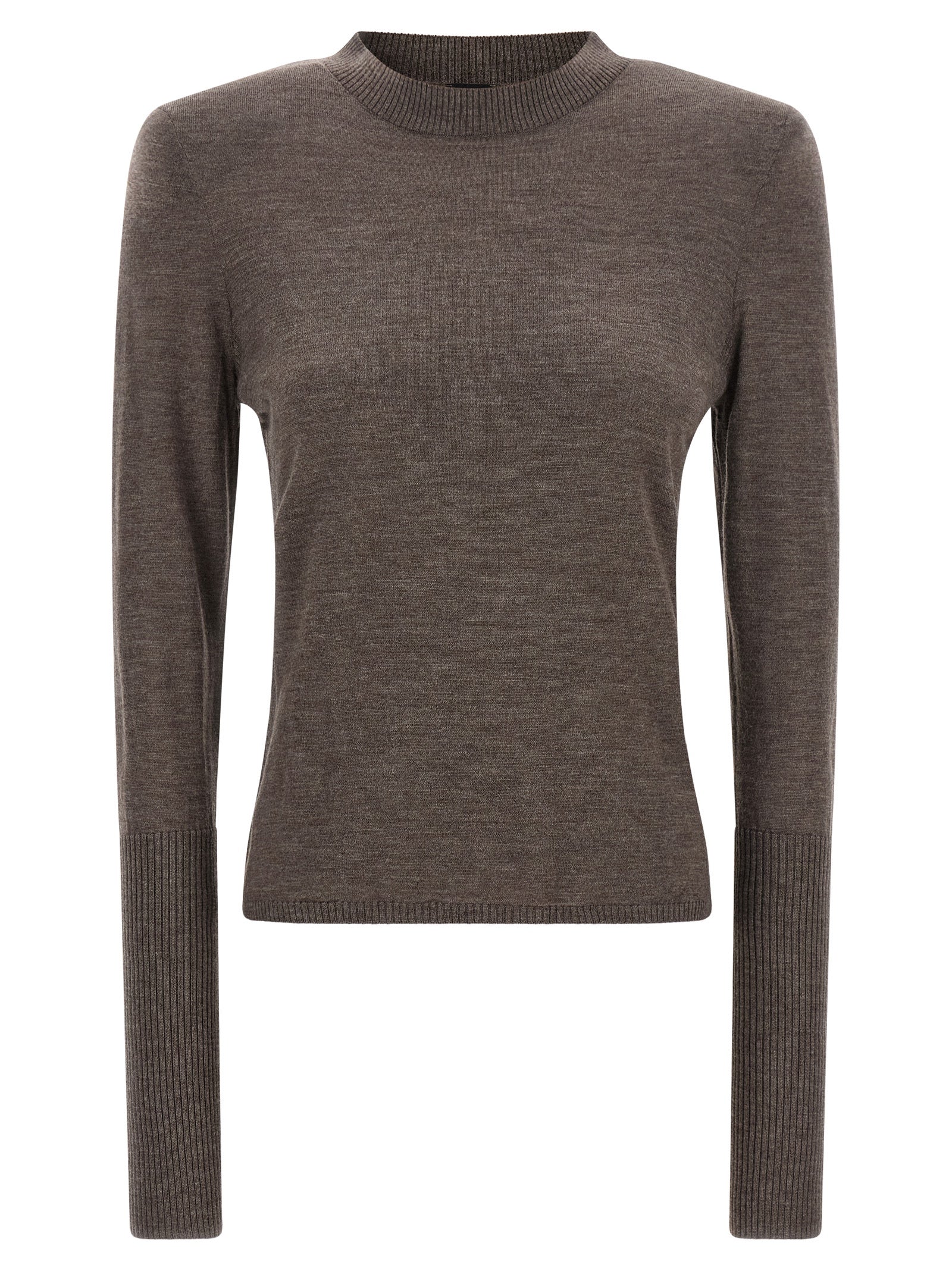 Brown Merino Wool Cardigan
