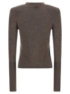 Brown Merino Wool Cardigan