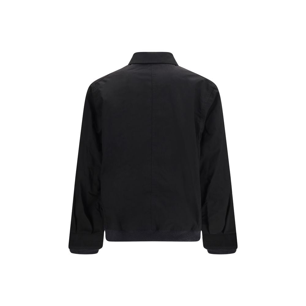 Black Nylon Bomber Jacket