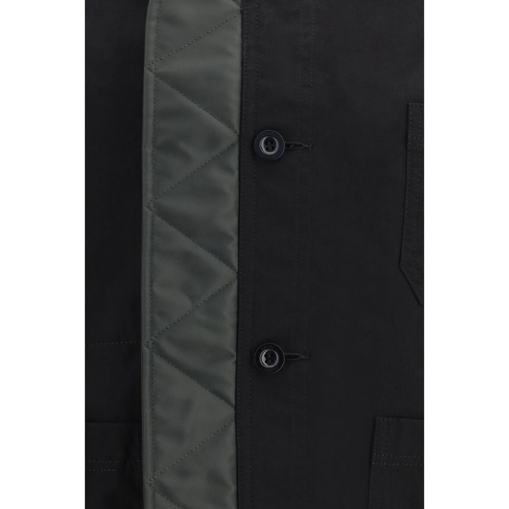 Black Nylon Bomber Jacket