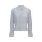Oversized Cotton Poplin Cropped Shirt