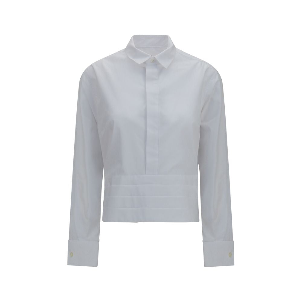 Oversized Cotton Poplin Cropped Shirt