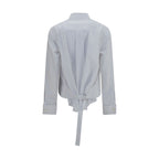 Oversized Cotton Poplin Cropped Shirt