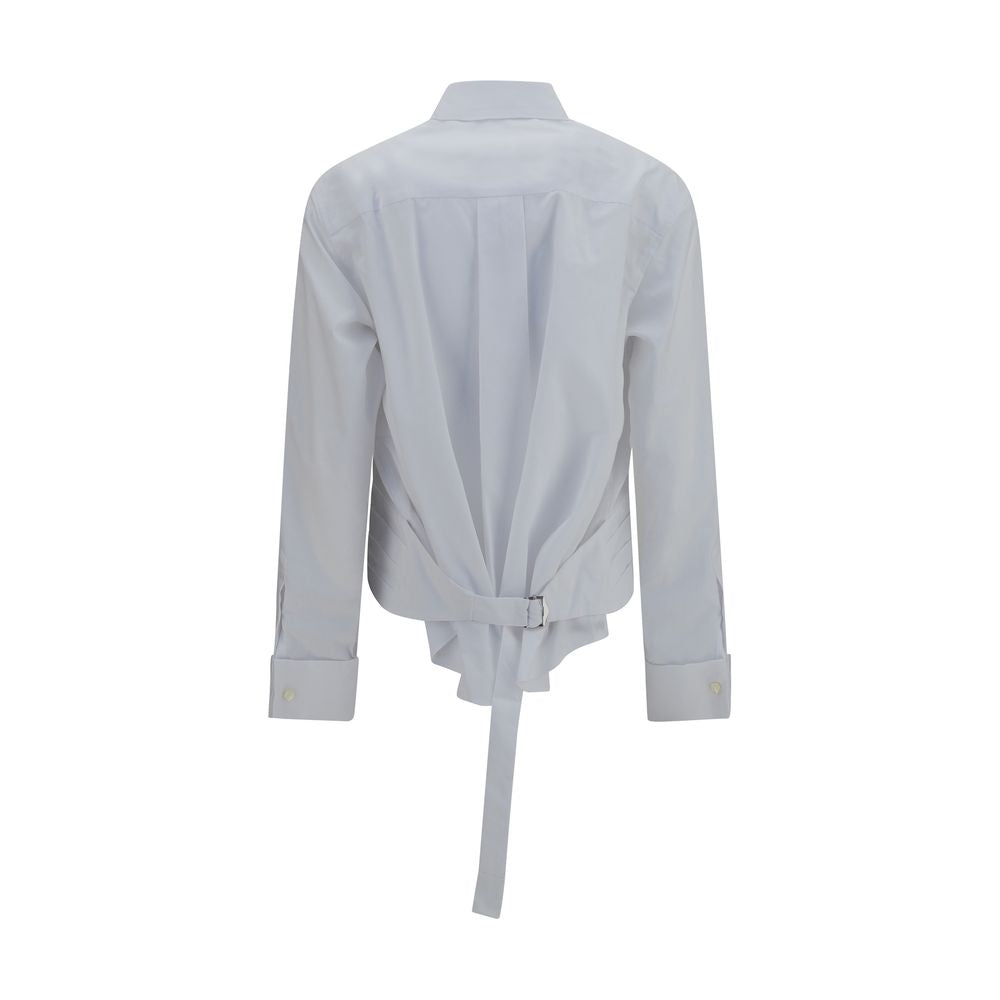 Oversized Cotton Poplin Cropped Shirt