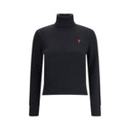Black Merino Wool Turtleneck