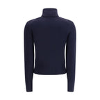 Blue Merino Wool Ami De Coeur Turtleneck