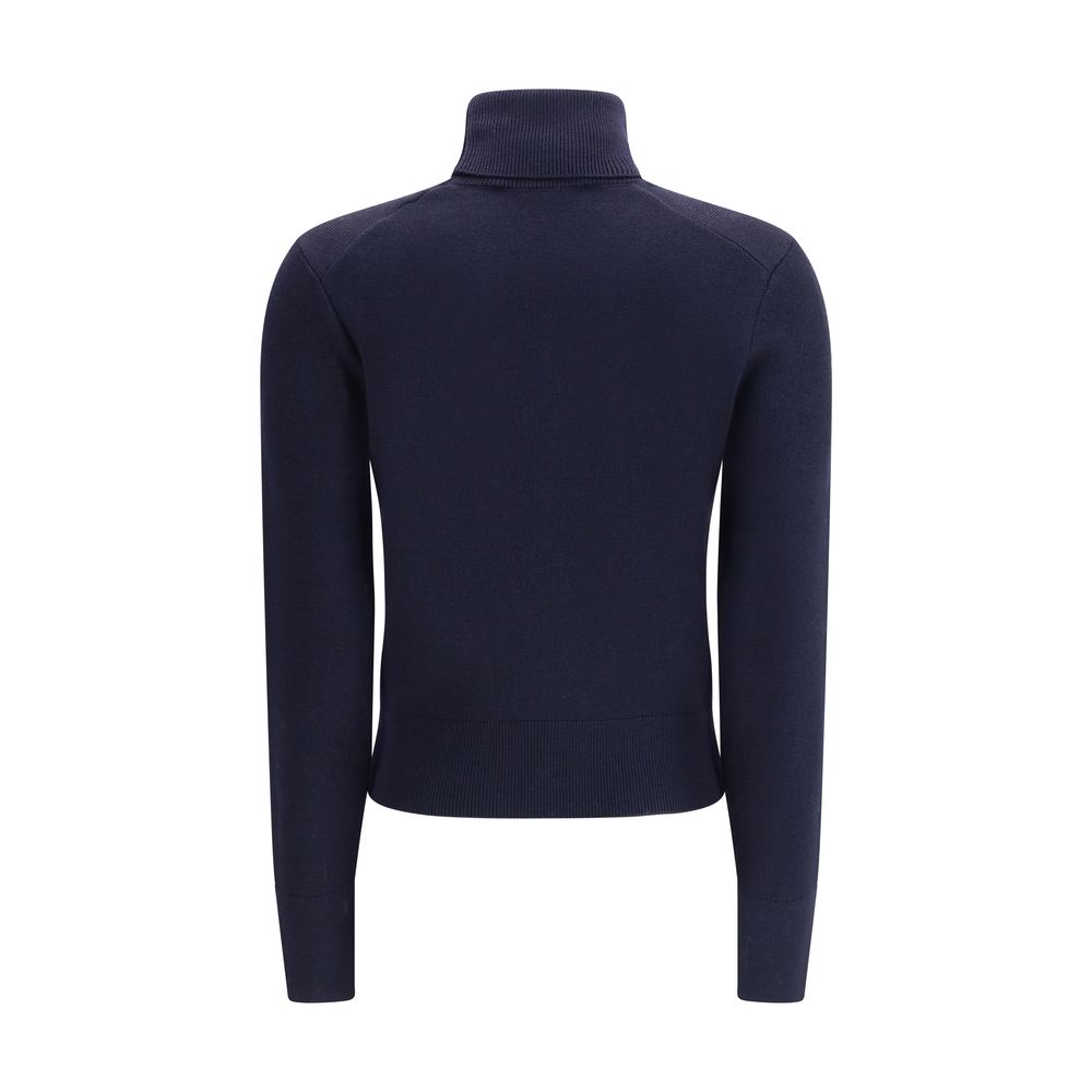 Blue Merino Wool Ami De Coeur Turtleneck