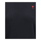 Black Merino Wool Crewneck Sweatshirt