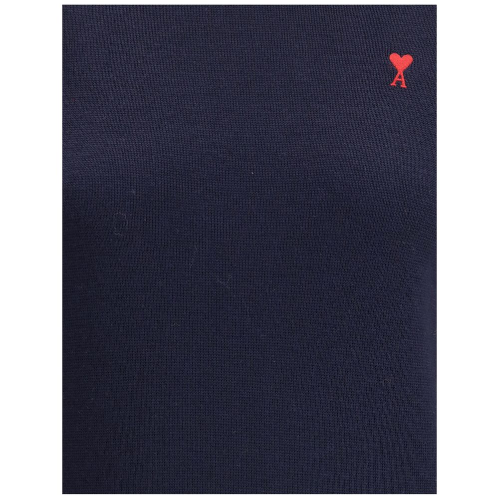 Blue Merino Wool Ami De Coeur Turtleneck