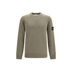 Bicolor Textured Cotton Crewneck Sweatshirt