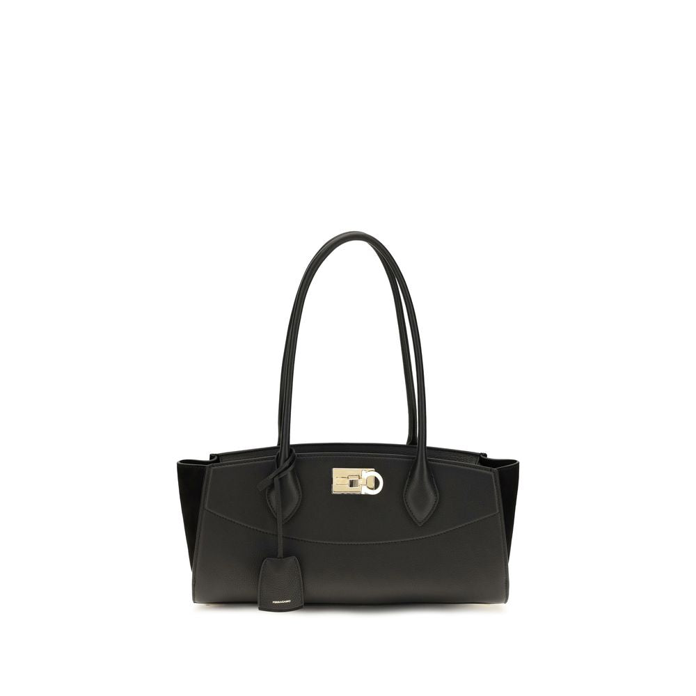 Hammered Calfskin Studio Soft East West Shoulder Bag