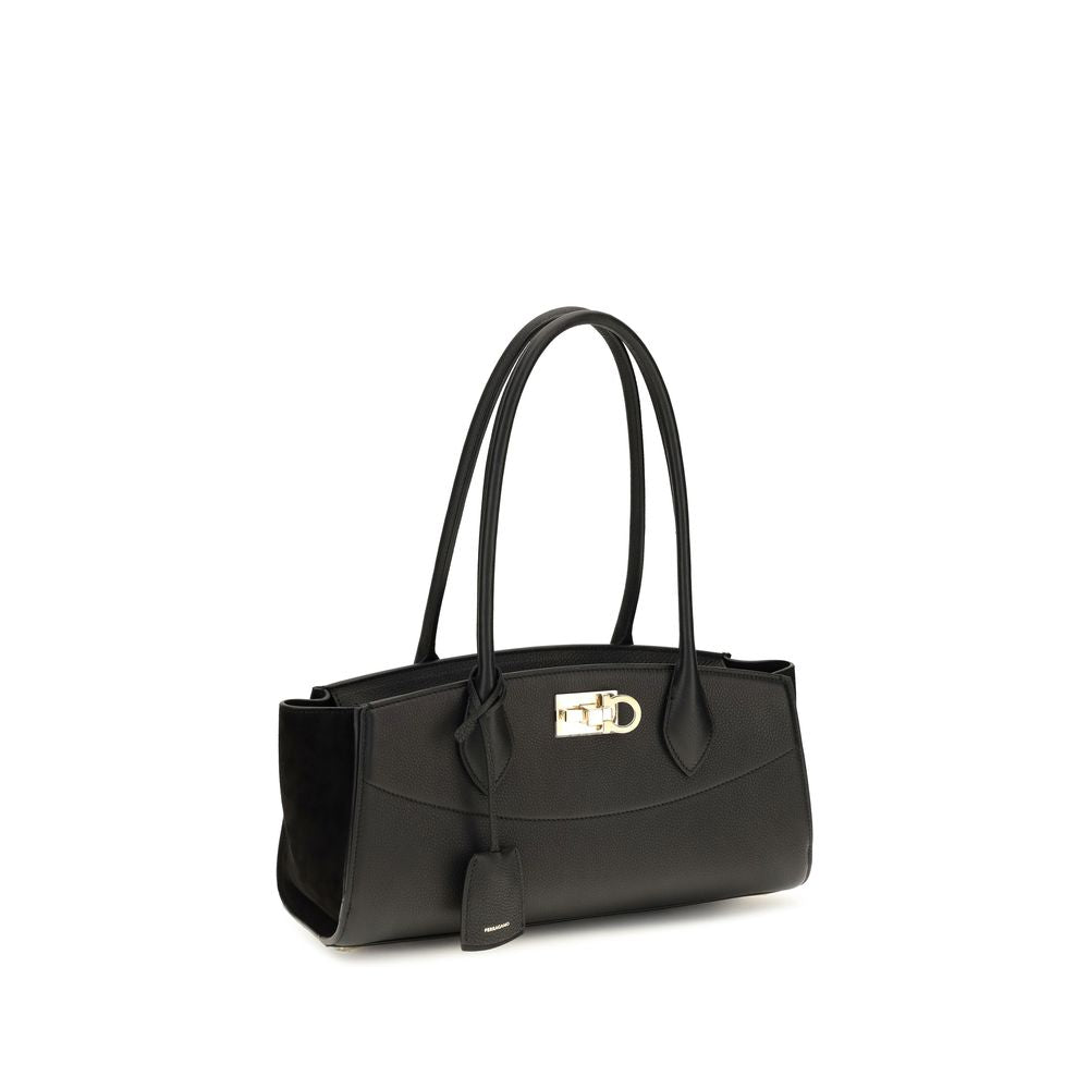Hammered Calfskin Studio Soft East West Shoulder Bag
