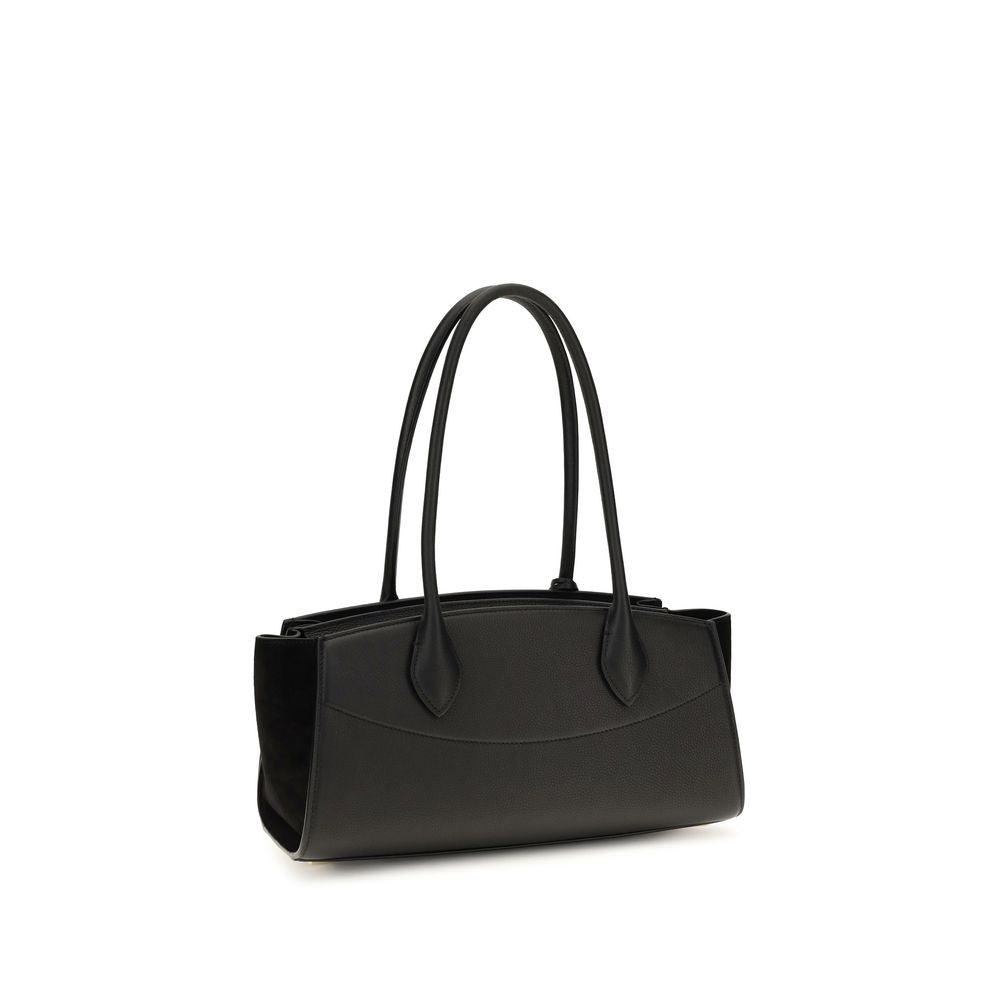 Hammered Calfskin Studio Soft East West Shoulder Bag