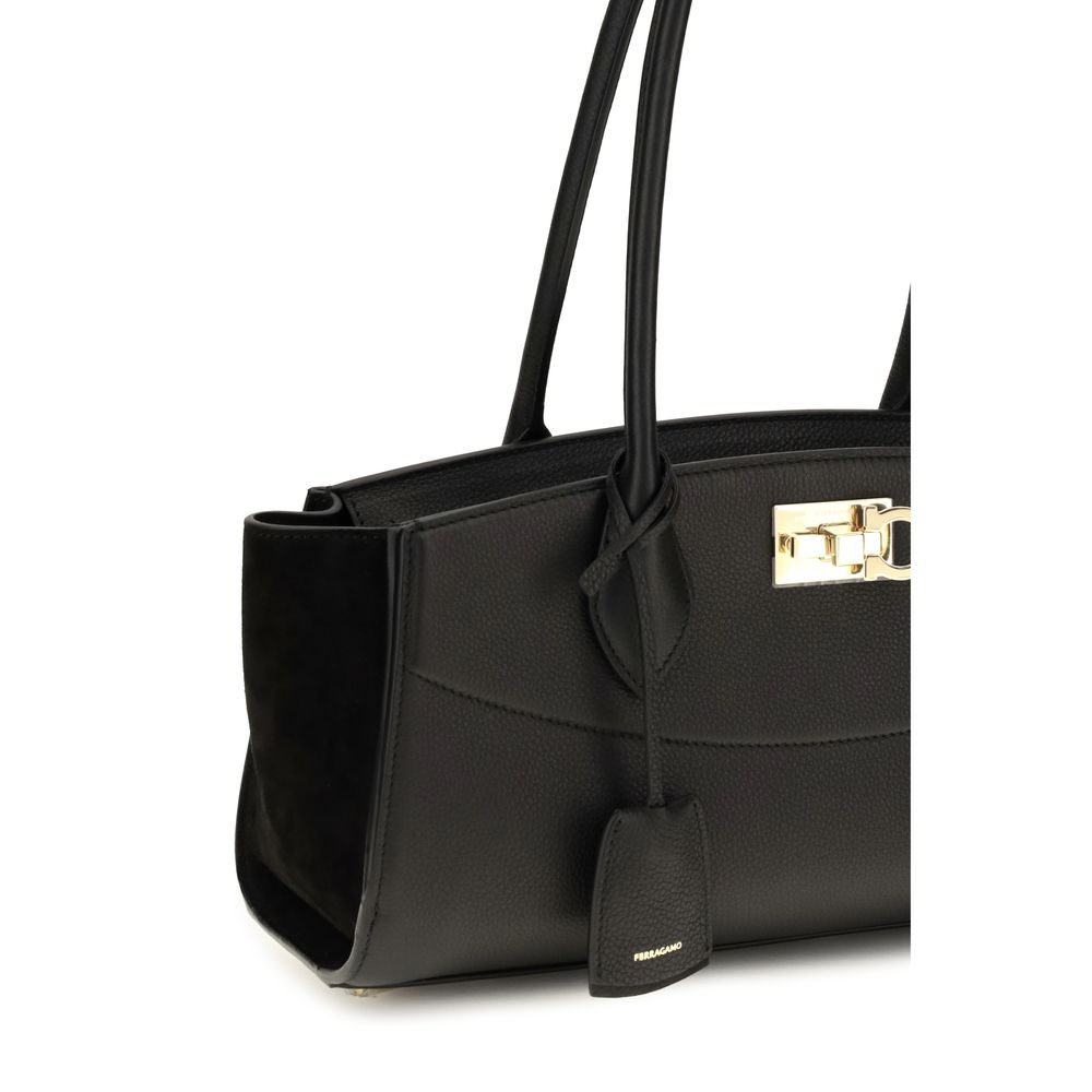 Hammered Calfskin Studio Soft East West Shoulder Bag