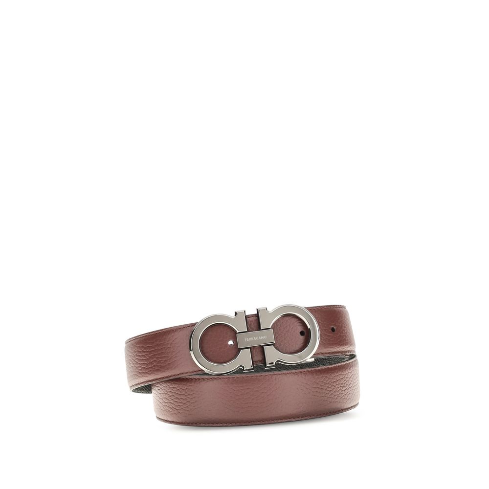 Hammered Calfskin Gancini Belt